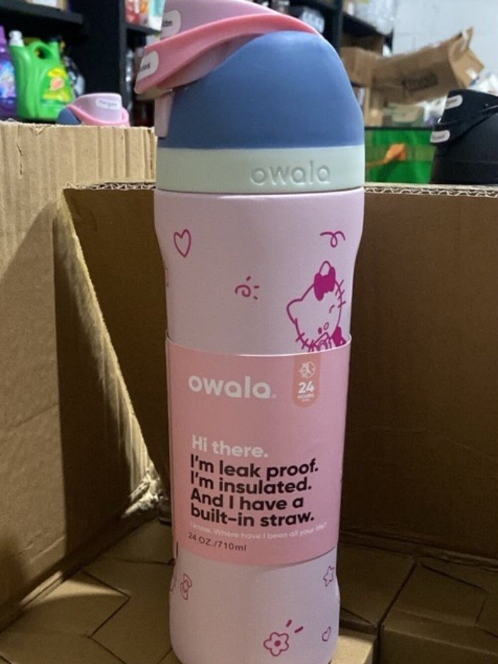 Owala FreeSip Sway Stainless Water Bottle 24 oz Color Full Pink & Blue
